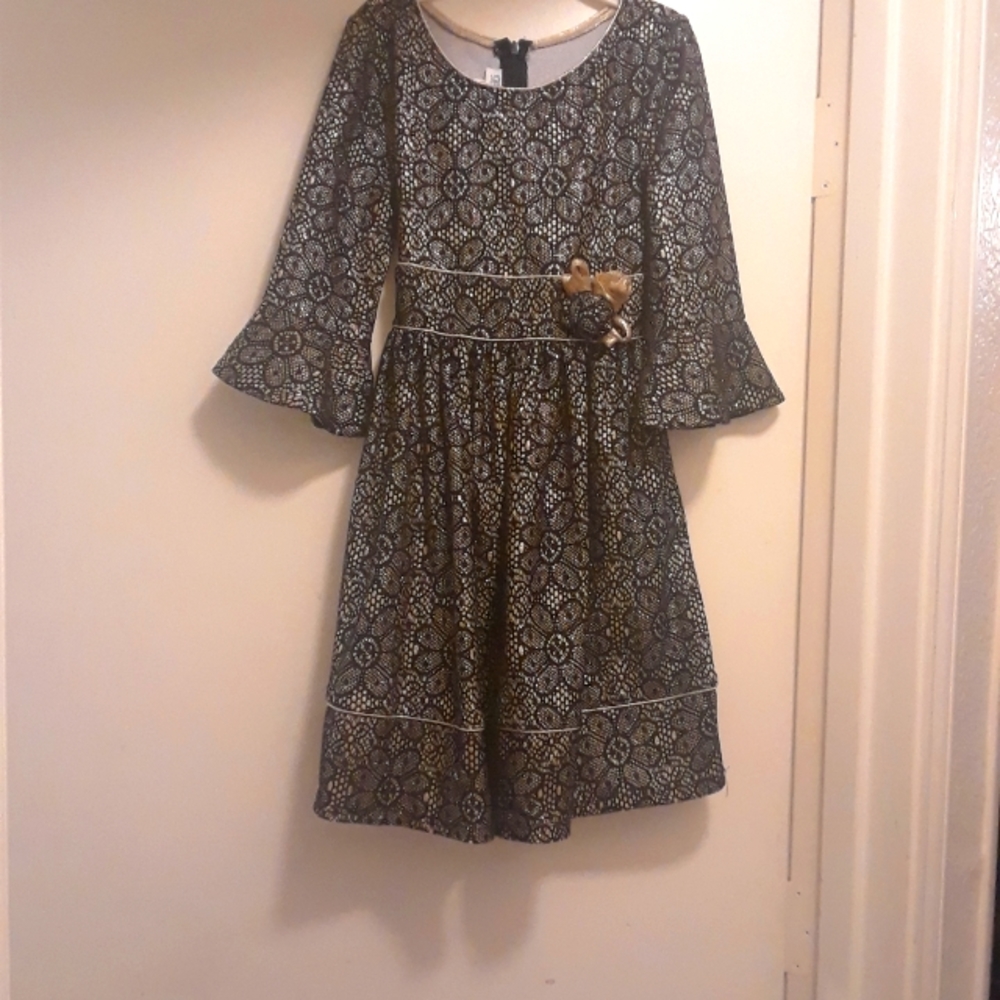 Black and Gold kids dress